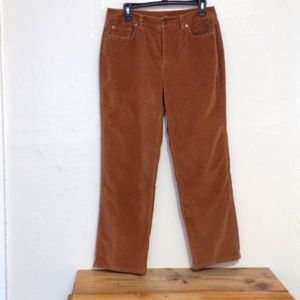 Talbots Tan Corduroy Straight Leg Pants